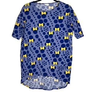 Lularoe Irma Disney Minnie Mouse Print Shirt Size Small Oversized